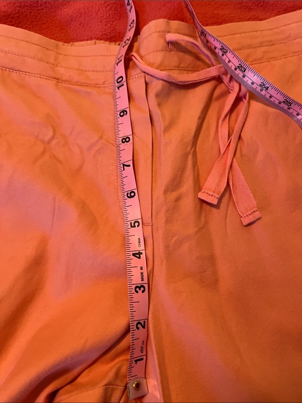 Talbots Women’s Coral-Orange Drawstring Capris NWOT - Picture 9 of 10